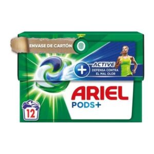 ariel pods+ active 12 cápsulas de detergente