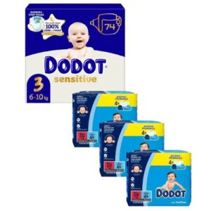 dodot talla 3 y toallitas azules