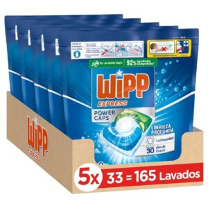 wipp express power caps limpieza profunda mega pack 165 cápsulas