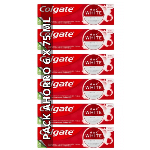 Colgate Max White Infinite 75ml Pack Ahorro 6 Unidades