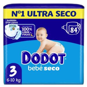 Dodot bebé seco talla 3 Jumbo Pack 84 pañales