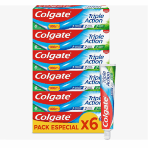 colgate triple action 100ml pack ahorro 6 unidades