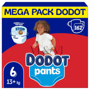 DODOT PANTS TALLA 6 MEGAPACK 162 PAÑALES