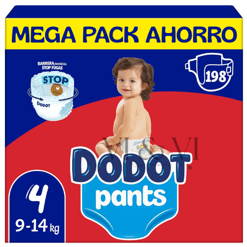 Dodot Pants Talla 4 Mega Pack 198 pañales braguita