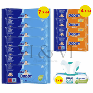 Pack Toallitas Dodot Azul, Básico y Aqua Pure