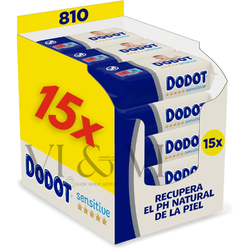 toallitas dodot sensitive caja ahorro 15 paquetes