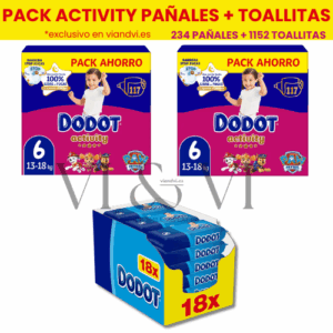 Dodot Activity Talla 6 Pack Ahorro pañales y toallitas