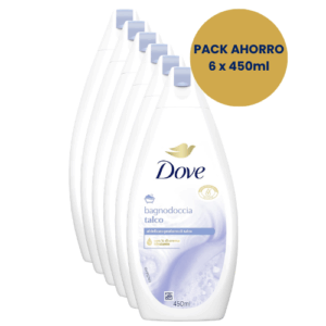 Dove Gel de Baño Talco Pack 6 x 450 ml