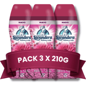 La antigua lavandera perlas perfumadas esencia floral pack 3 x 210g