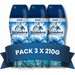 La antigua lavandera perlas perfumadas flor azul pack 3 x 210g