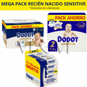 Dodot Sensitive Recién Nacido pack ahorro