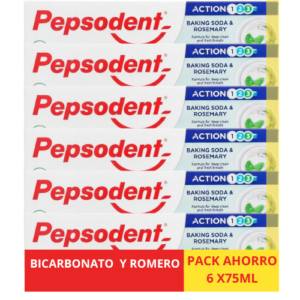 PEPSODENT BICARBONATO Y ROMERO PASTA DE DIENTES PACK AHORRO 6 X 75ML
