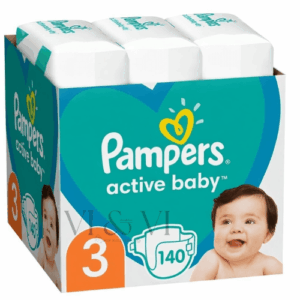 Pampers Active Baby Talla 3 Pack Ahorro 140 Pañales (6-10 kg)