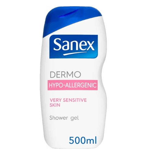 SANEX dermo HIPOALERGÉNICO PIEL MUY SENSIBLE GEL DE DUCHA 500ML