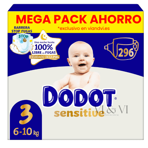 dodot sensitive talla 3 mega pack 296 Pañales