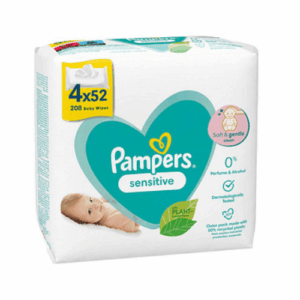 pampers sensitive toallitas pack 4 x 52 toallitas