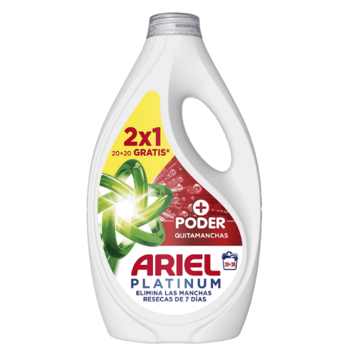 Ariel Platinum Extra Poder Quitamanchas 40 Lavados