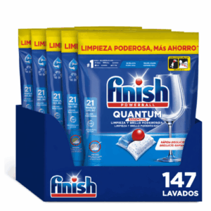 Finish Quantum Limpieza y Brillo Mega Pack 147 Lavados