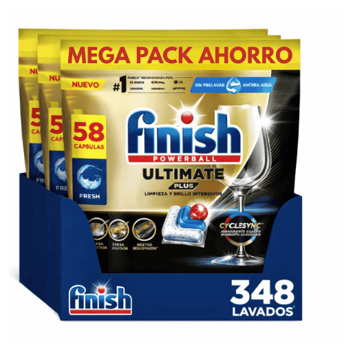 Finish Ultimate Plus Mega Pack Ahorro 348 Cápsulas Lavavajillas