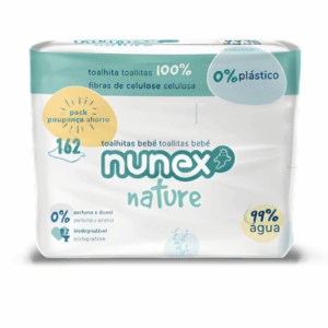 Nunex Nature 99% Agua Toallitas para bebé Desechables por el wc
