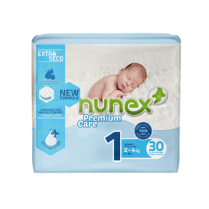 Nunex Premium Care Talla 1 (2-4kg) 30 Pañales Recién Nacido