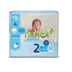 Nunex Premium Care Talla 2 (3-6kg) 30 Pañales Recién Nacido