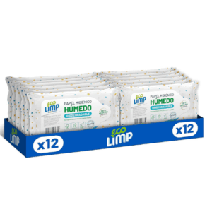 Papel Higiénico Húmedo Eco Limp Biodegradable Pack 12 x 60