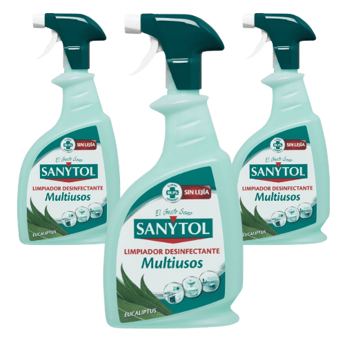Sanytol Multiusos Desinfectante Eucaliptus Spray Pack 3 x 750ml