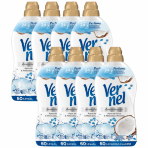Vernel Aromaterapia Coco Suavizante Pack 8 x 60 Lavados