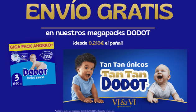 Megapacks Dodot con envío gratis