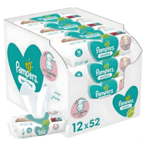 pampers sensitive toallitas caja de 12 x 52