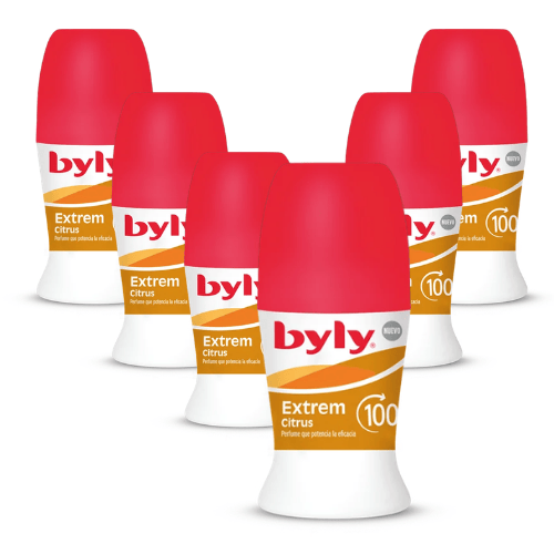 Byly Extreme Citrus 100h Desodorante Roll On Pack 6 x 50ml