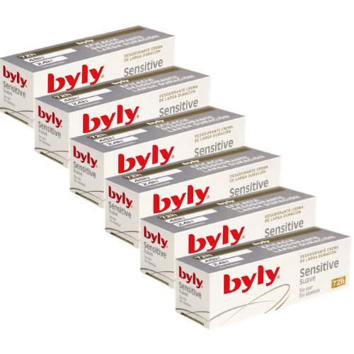Byly Sensitive Suave 72h Desodorante en Crema Pack 6 x 25ml