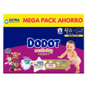 Dodot Activity Talla 4+ Extra Absorcion Mega Pack Ahorro 288 Panales 10 15kg