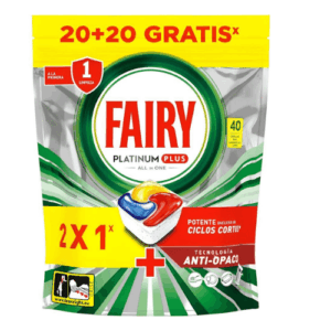 Fairy Platinum Plus 20+20 Cápsulas Lavavajillas