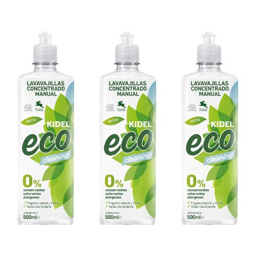 Kidel Eco Cleaning Lavavajillas Concentrado Manual Pack 3 x 500ml