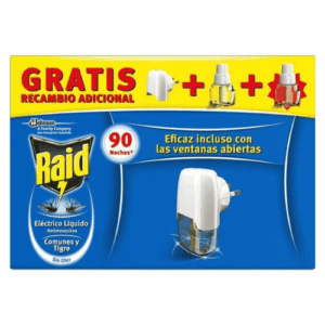 Raid Eléctrico Antimosquitos Aparato + 2 Recambios 90 días