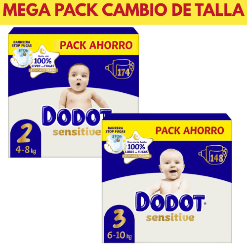 mEGA pACK dODOT sENSITIVE cAMBIO DE tALLA